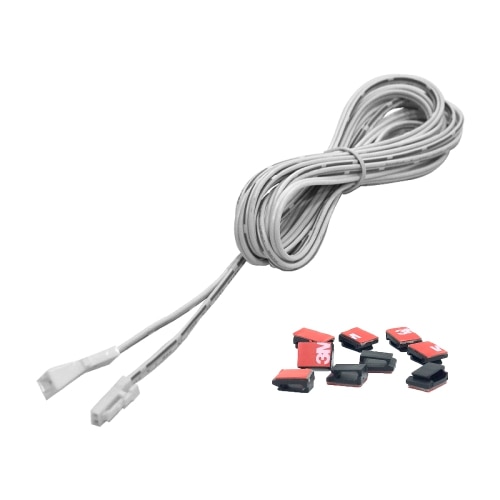 1M/1.5M/2M/3M Length Smart Sensor And Power Switch Special Matching 12V COB Strips With DuPont 25428-2P Terminal Connection Wire: 3m with 12 Clips