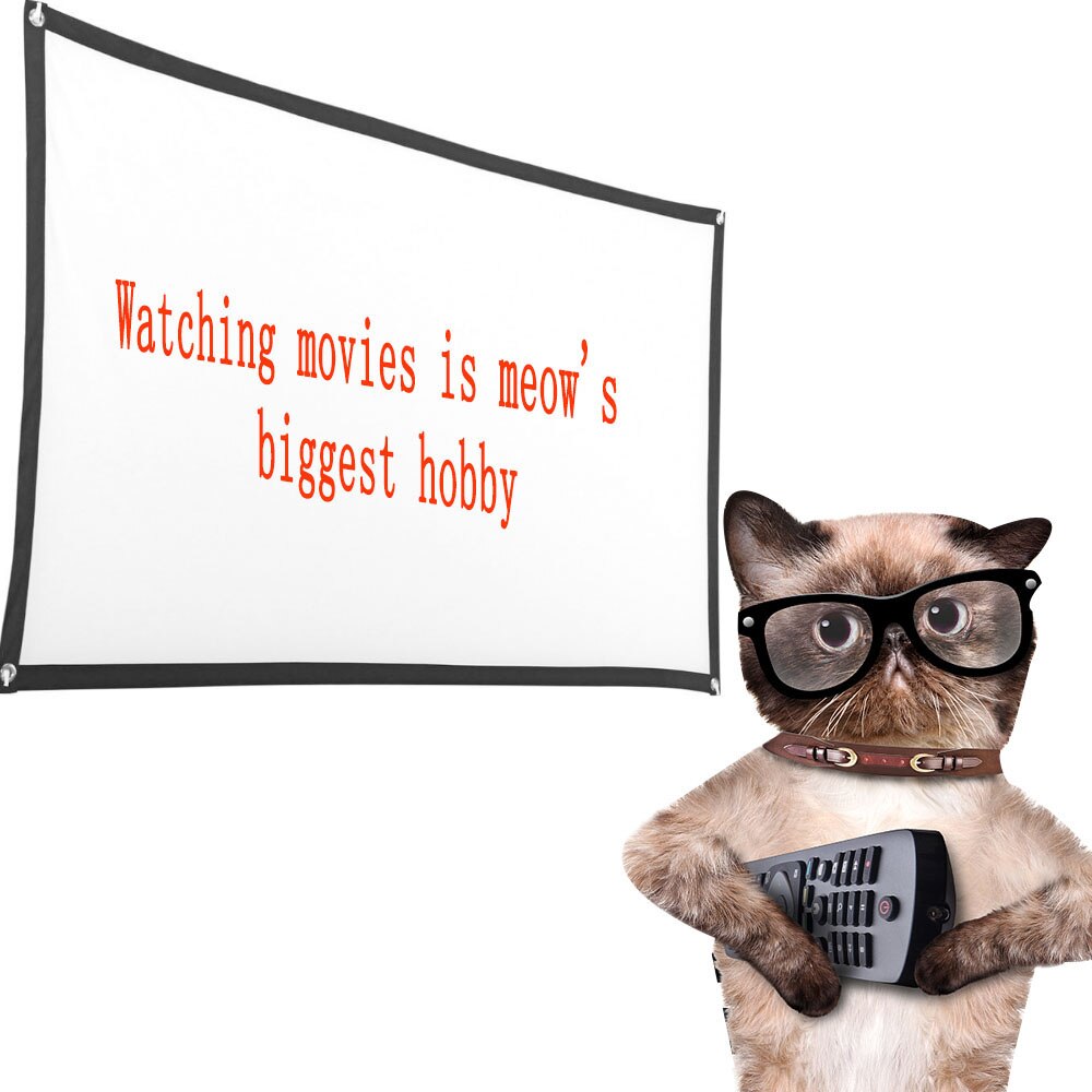 6:9 Foldable Portable Projector 72inch Projection Screen Cloth Outdoor Home Projector Movies Screen