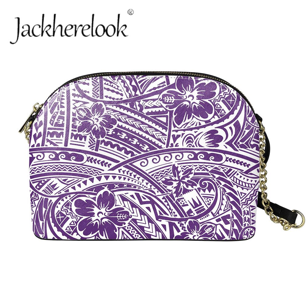 Jackherelook Ladies Hawaiian Hibiscus Flower Pattern Girls Polynesian Style Trendy Party Corssbody Messenger Chain Bolsa: ZBAB083D49