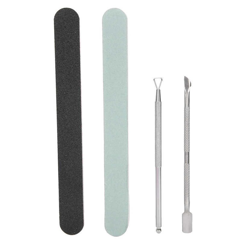 Nail Art Polijsten Gereedschap Set Cuticle Cutter Pusher Nagelvijlen Nail Veeg Wattenschijfjes Nail Art Manicure Tool