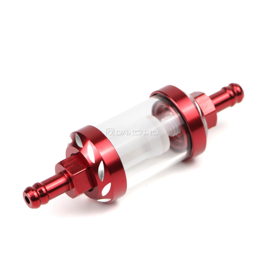 Filtro de combustible Universal para motocicleta, 8mm, motor en línea, carburador CNC, filtro de Gas y combustible, filtros de aceite para Motor, accesorios todoterreno ATV: Gris oscuro