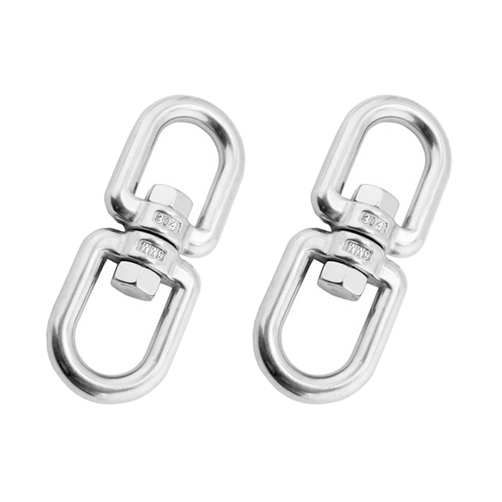 2 Pieces 304 Marine Grade Stainless Steel Chain Anchor Swivel Jaw - Silver