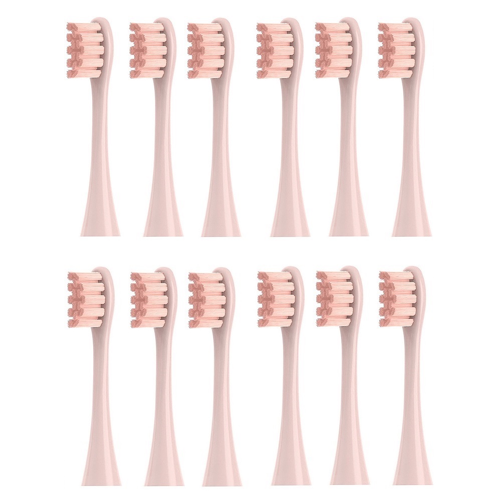 12 unids/set de cabezales de repuesto de cepillo de dientes eléctrico sónico para Oclean X/ X PRO/ Z1/ F1/ One/ Air 2/ SE DuPont boquillas de cerdas: Castaño