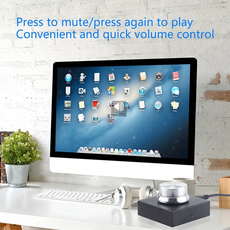 Multimedia Control,Audio Volume Controller with One-Button Mute Function,Multimedia Knob,USB Remote Control Adjuster