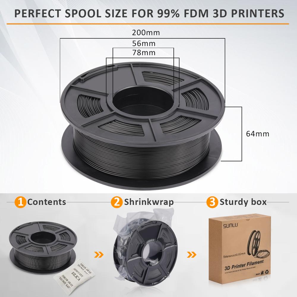 1kg PETG Translucence di Stampa Filamento con Spool per FDM 3D Filamenti Stampante 1.75 MILLIMETRI Durezza Paralume Materiale Di Consumo