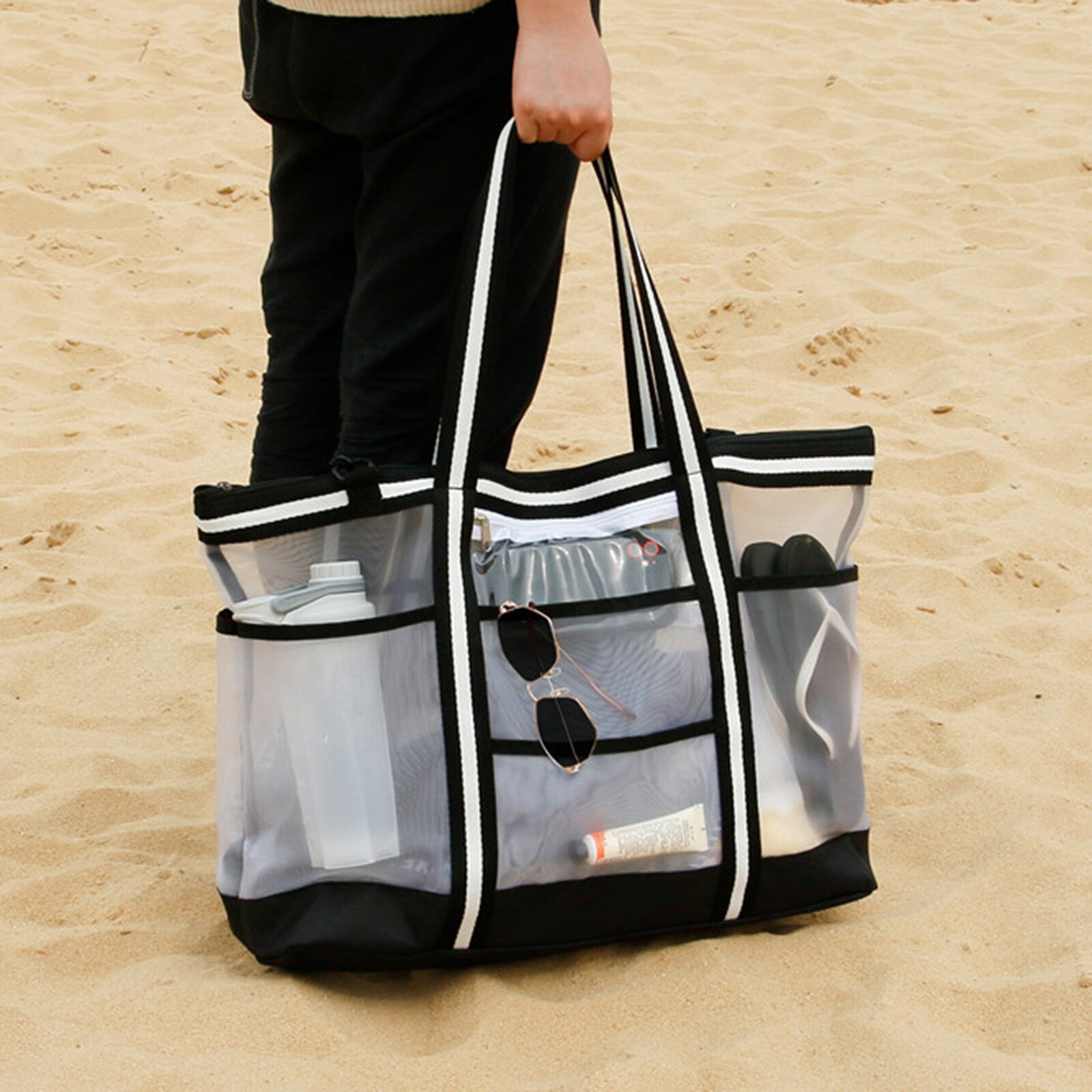 Beach Bag Women Swimming Bag Multi-Pockets Beach Toy Bag Travel Bag