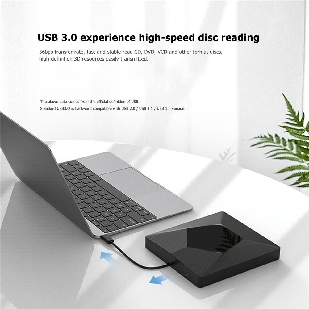 ORICO External USB 3.0 Optical Driver CD/DVD-ROM DVD RW ROM Portable Rewriter Writer Recorder for Windows Laptop Desktop PC