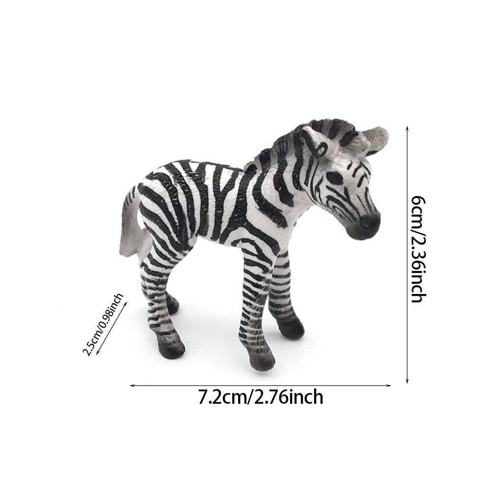Safari Animals Cake Decor Simulation Elephant Kangaroo Panda Wild One Jungle Safari Cake Topper Happy Birthday Party Decor: Zebra
