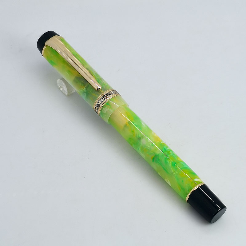 Kaigelu 316 Fountain Pen F Nib Beautiful Marble Amber Pattern Ink Pen Writing for Office Business: Purple / EF