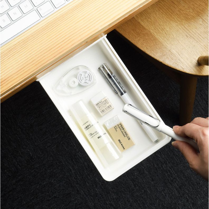 Under the desk Storage drawer box office desk bottom hidden drawer storage box Office storage Home storage organizer
