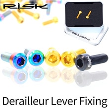 Risiko 2 stk  m5*14 titanium bremsegrebsbolte til mtb gearskifter skruer fast bremsegreb bolt 4 farver cykeldele