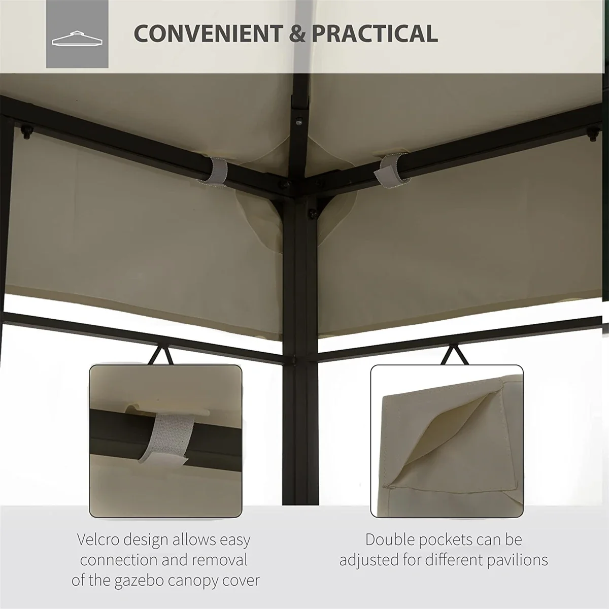 2,5x2,5 m Outdoor Garten Sonnenschirm Tuch Pavillon Markise Baldachin Ersatz Pergolen Tuch Für Outdoor Garten Baldachin Sonnenschirm