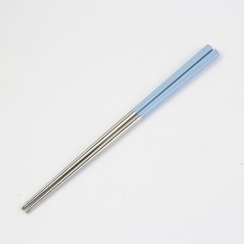 Vacclo Stainless Steel Chopsticks Eco-friendly Mildew Proof Sticks Delicate Domestic Kitchen Tableware for Food Rice Cutlery: Blue