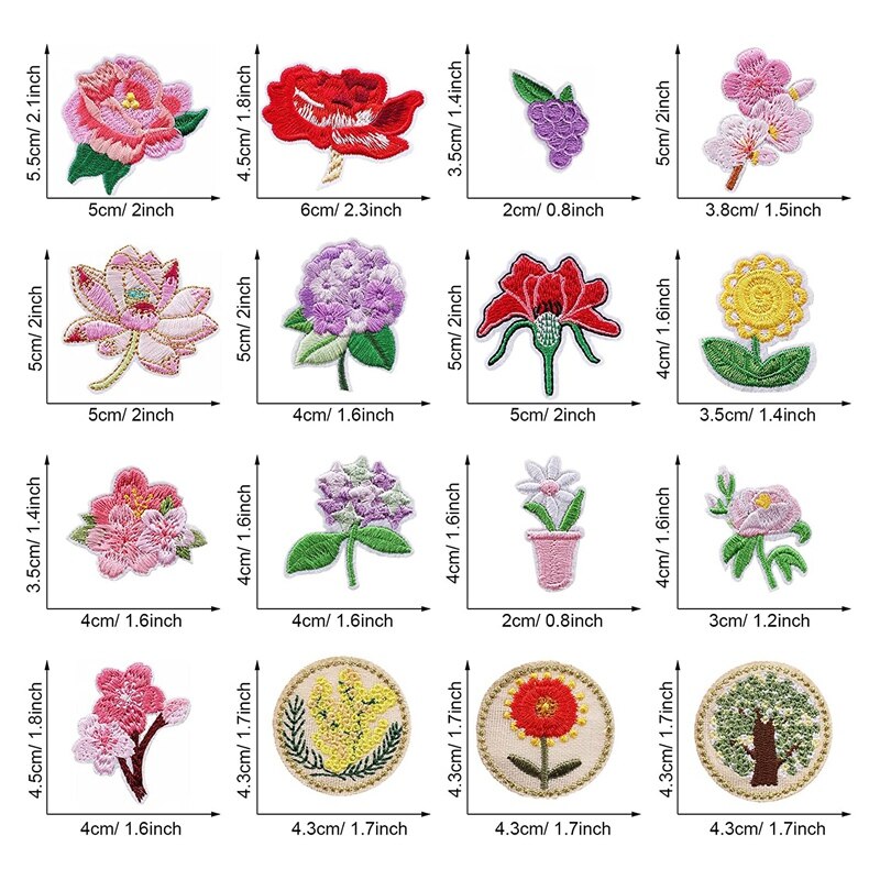 Żelazko na plastry aplikacje kwiatowe naklejki, kosz na kwiaty hafty ozdobne łaty aplikacja naszywki