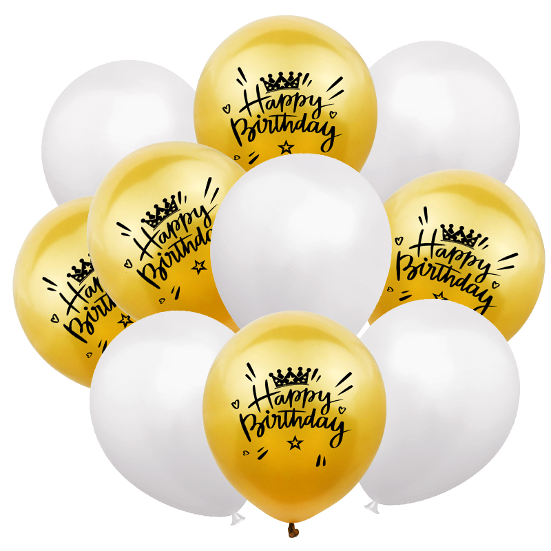 10 pçs/set feliz aniversário balões de látex 12 polegada hélio confetes ar globos crianças adulto festa aniversário decoração suprimentos: LASER