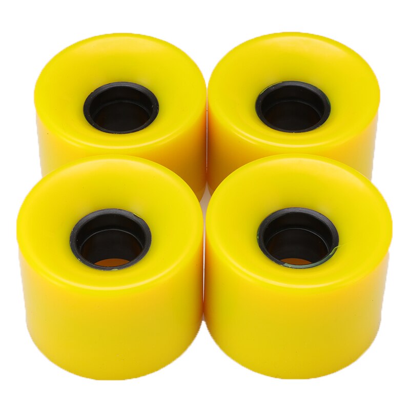 Pu Skateboard Wielen 60Mm X 45Mm Road Skate Pro Speed Up 4Pcs Wielen Skateboard Onderdelen Accessoires Voor gronden Asfalt Road: YELLOW