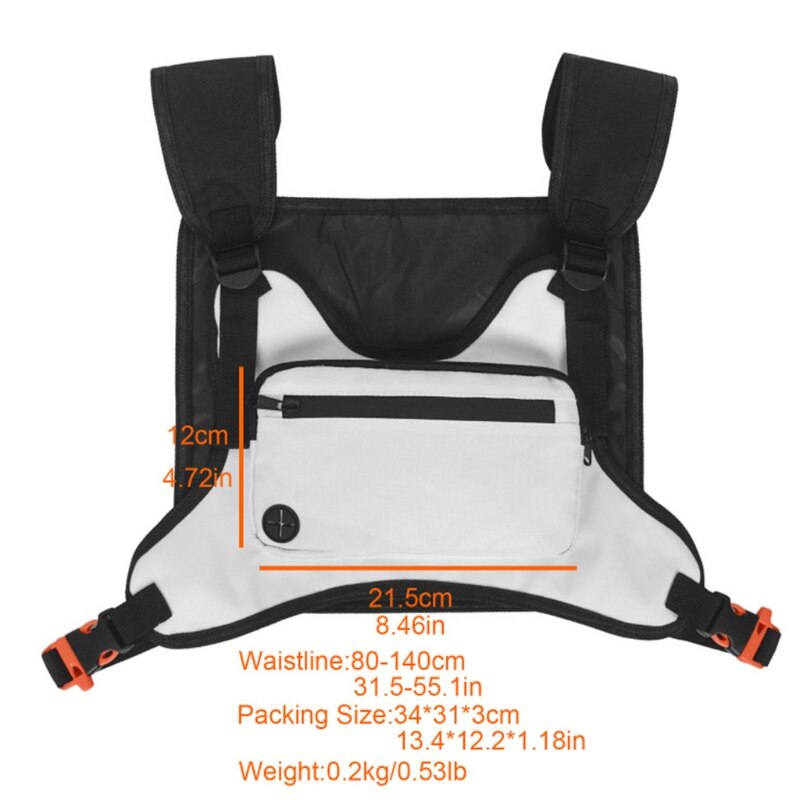 Sac de poitrine pour Sport, sacoche avant pour équipement de plein air, sac à dos polyvalent, gilet de harnais