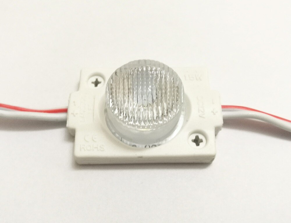 20pcs DC12V high power Waterdichte LED Module met injectie len (1LED, wit, 1.5 W) voor dubbelzijdig Lightbox hoge helderheid B