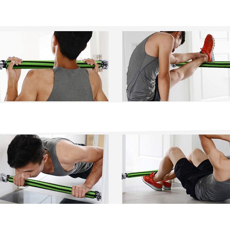 Pull Up Bar Door Frame ,Adjustable Door Horizontal Bar Fixed Buckle Gym Pull Up Training Bar Sport (Black & blue)