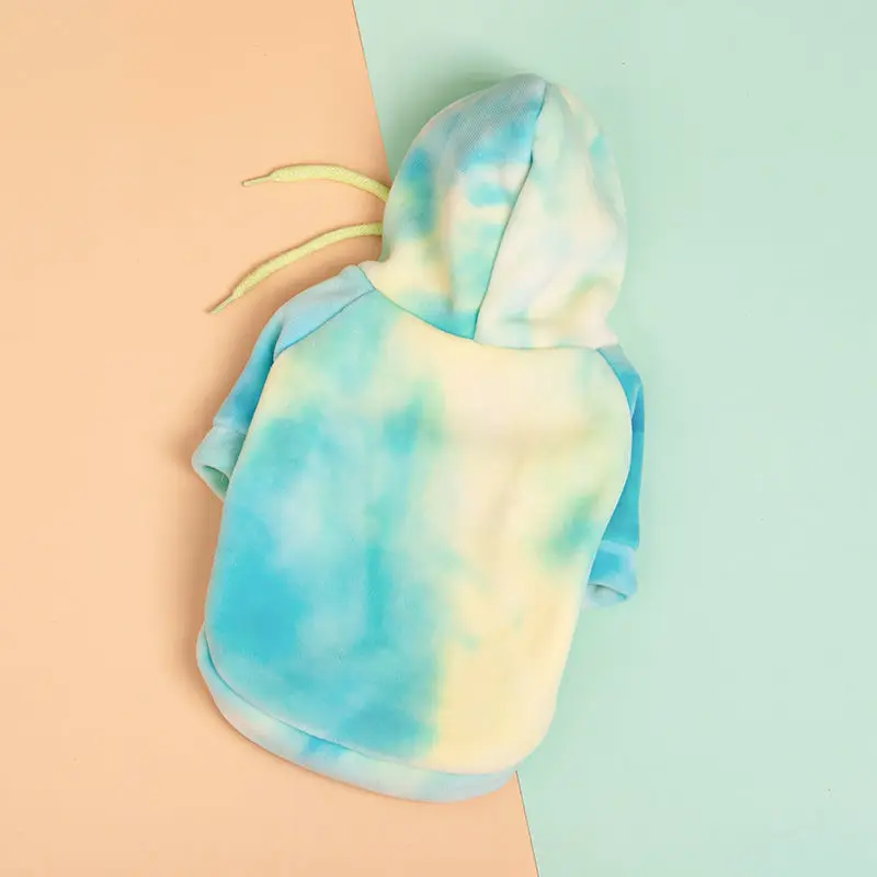 Pet Hoodie Dyeing Hoodie Pet Autumn/Winter Coat Teddy Small Dog Warm Dog Clothes Puppy Clothes Dog Hoodie Costume
