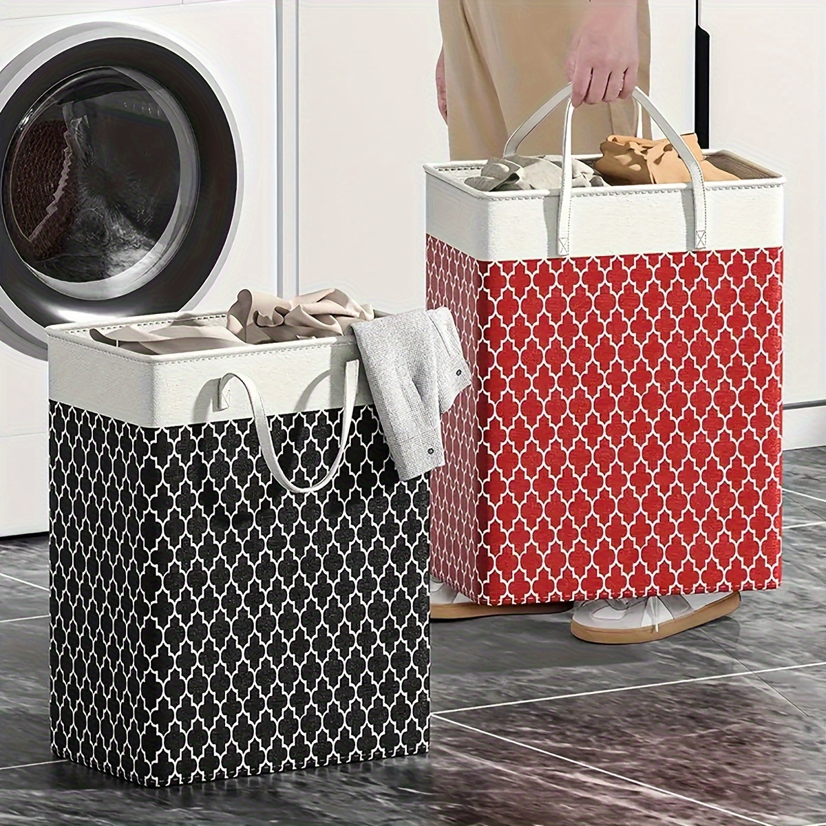 Cesta para ropa sucia, cubo de almacenamiento de juguetes de gran capacidad, cesta para la colada, almacenamiento de ropa plegable para organizador de baño