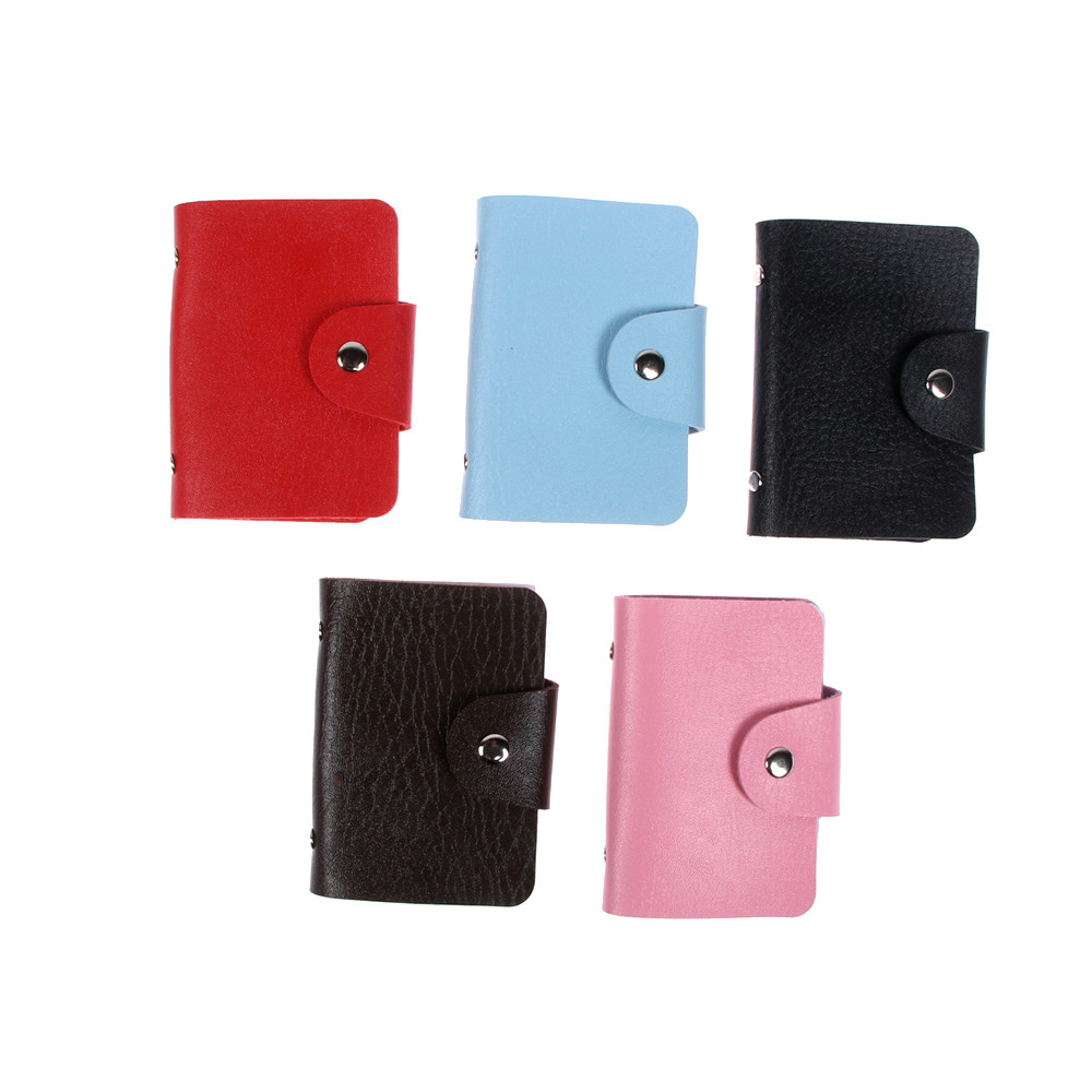 Porte-cartes en cuir PU 24 fentes | Fentes Double côté Business, porte-cartes de crédit, étui pour cartes couleur bonbon, porte-cartes porte-cartes porte-cartes porte-cartes