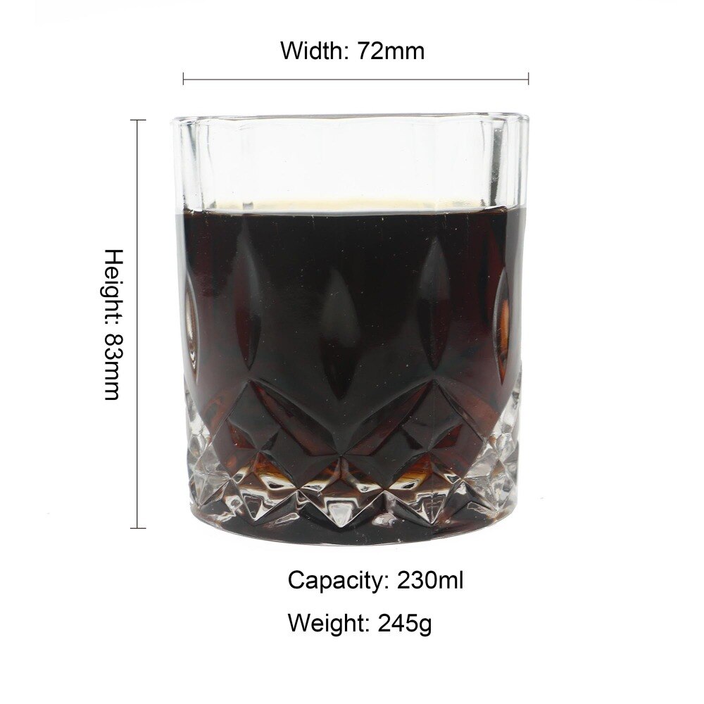 Taza de cristal cuadrada para café, vaso de vidrio para vino, Vodka, Espresso, proteína, café, Whiskey, vidrio térmico, para el hogar y Bar, 1 unidad