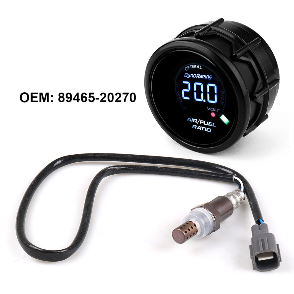 2&#39;&#39; 52mm Smoke Air Fuel Ratio Gauge Narrowband O2 Oxygen Sensor For Toyota RAV4 CARINA CALDINA CAMRY OEM:89465-20270