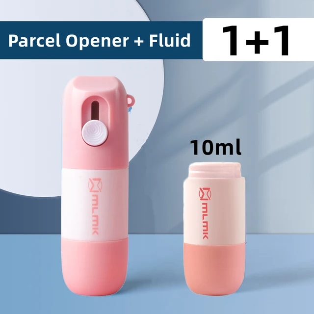 2 In 1 Thermal Paper Correction Fluid Portable Thermal Paper Data Identity Protection Fluid Eraser & Unboxing Knife Office Tools: Lucent