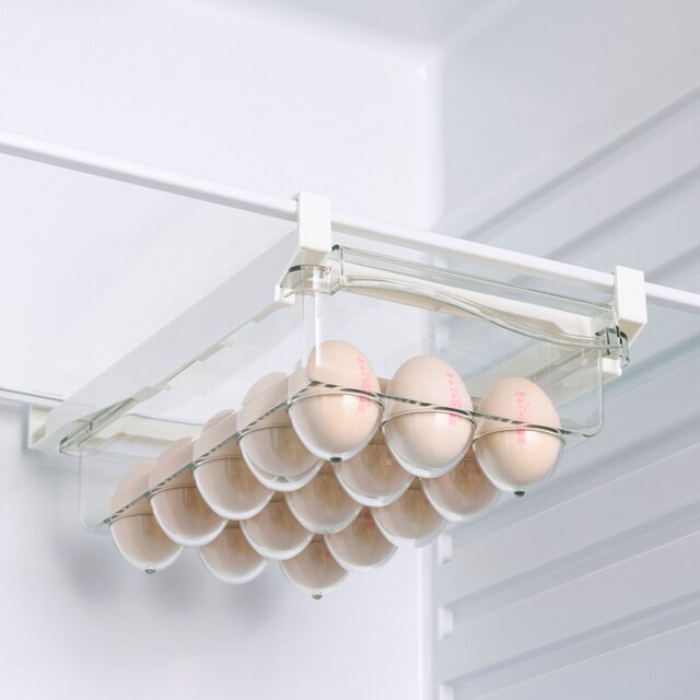 Egg Storage Box Three Layers Flip Refrigerator Egg Storage Holder Organizer Home Kitchen Egg Food Storage Container: Egg storage box
