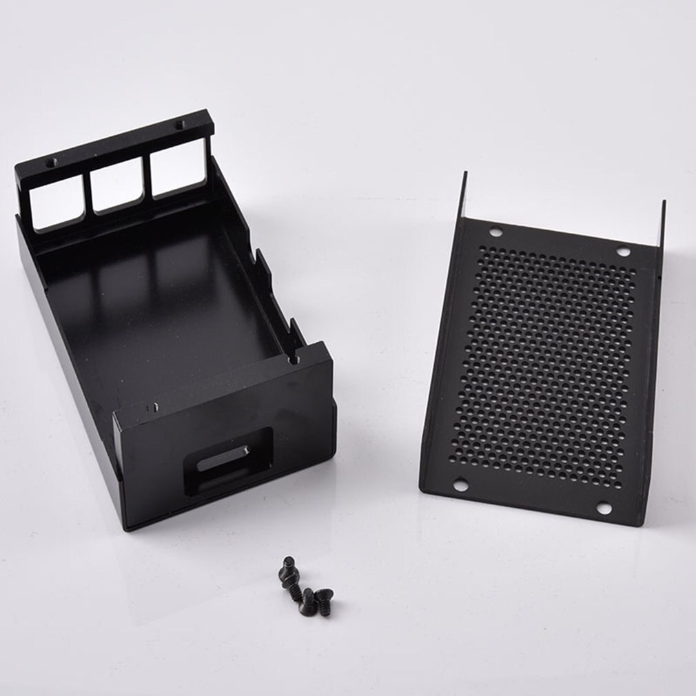 For Raspberry Pi 3 Model B+ Aluminum Case Black Case Metal Enclosure for RPI 3 Model B Compatible For Raspberry Pi 3 Model B
