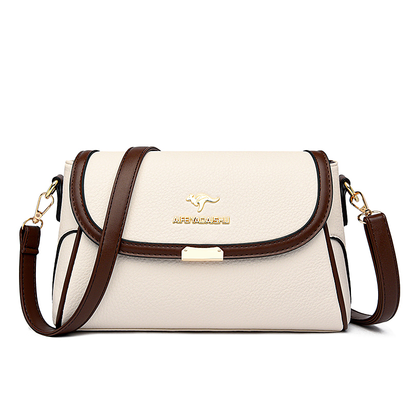 Effen Kleur Lederen Kleine Schoudertassen Voor Vrouwen 2024 Messenger Tassen Met Strapdesigner Crossbody Tas Sac Amain: Clear
