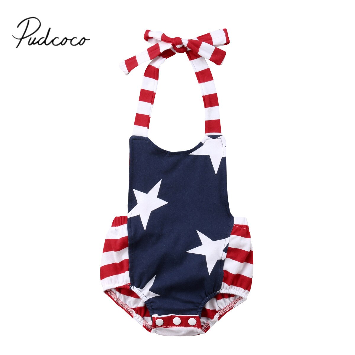 Gloednieuwe Fouth juli Baby Jongen Meisje Pasgeboren Peuter Baby Romper Outfits Jumpsuit Sterren Gestreepte Vlag Kleren Sunsuit