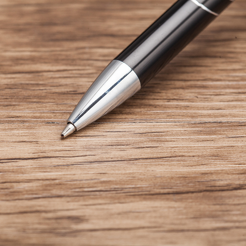 Prachtige metalen balpen drukknop balpen reclame pen kantoor school schrijven pen kantoor school briefpapier