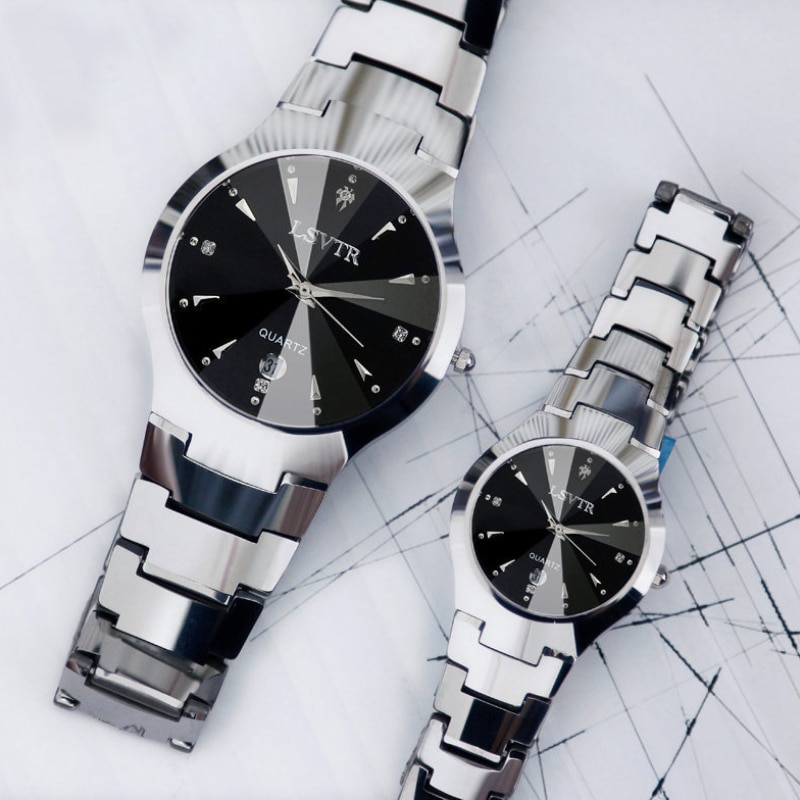 Paar Horloge Lsvtr Vrouwen Horloges Luxe Dames Roestvrij Staal Quartz Horloge Voor