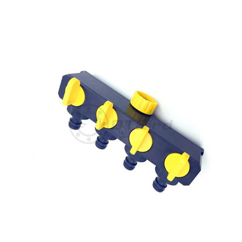 Garden Water Timer Plastic Y Valve 4 Way Hose Connector Water Splitter Home Garden Shunt Shower: Default Title