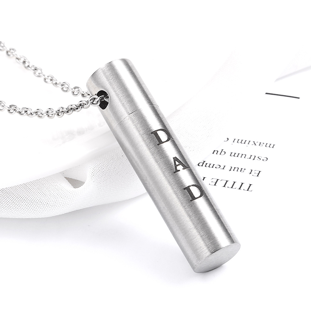 Invulbare Huisdier Urn Hanger Ketting Aandenken Kat Hond Memoria Voor As Rvs Commemorativetitanium Hanger Sieraden: DAD pendant