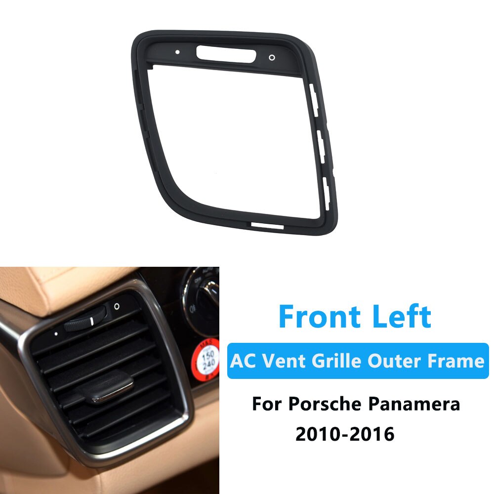 Interior do carro console dianteiro ar condicionado traseiro ac ventilação grille exterior quadro painel guarnição para porsche panamera 2010-2016: Front Left