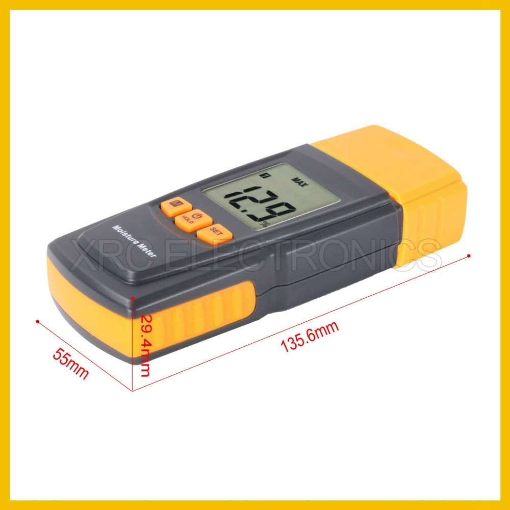 RZ EMT01 Portable Wood Moisture Meter Hygrometer Timber Tree Density Digital Electrical Tester Measuring tool GM605
