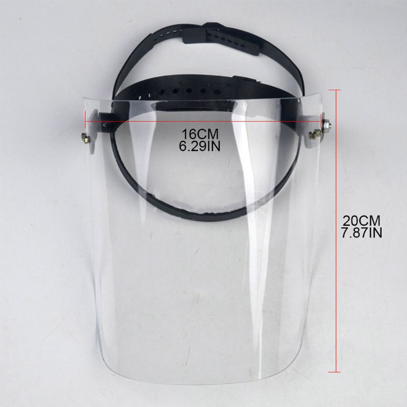 Clear/Brown Welding Face Shield Head-Mounted Electrician Protective Splash Proof Dust Mask for Welding Machine / Cutter