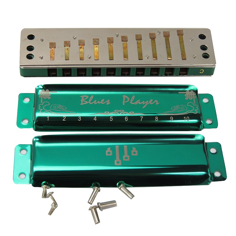 Easttop Diatonic Harmonica Blues Player PR020 Acrylic Aluminum Wood Comb 10 Holes Harp Phosphor Bronze Reed Musical Instruments