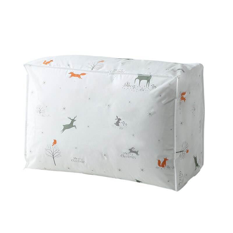 Pliable Fermeture Éclair Imperméable À L'eau Sac De Rangement Vêtements Literie Couverture Courtepointe Placard Organisateur Boîte Armoire Conteneur: C / S