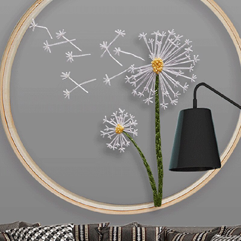 DIY Embroidery Kit With Instructions For Starter Home DIY Embroidery 1 Set Thread With Embroidery Hoops Home Decoration