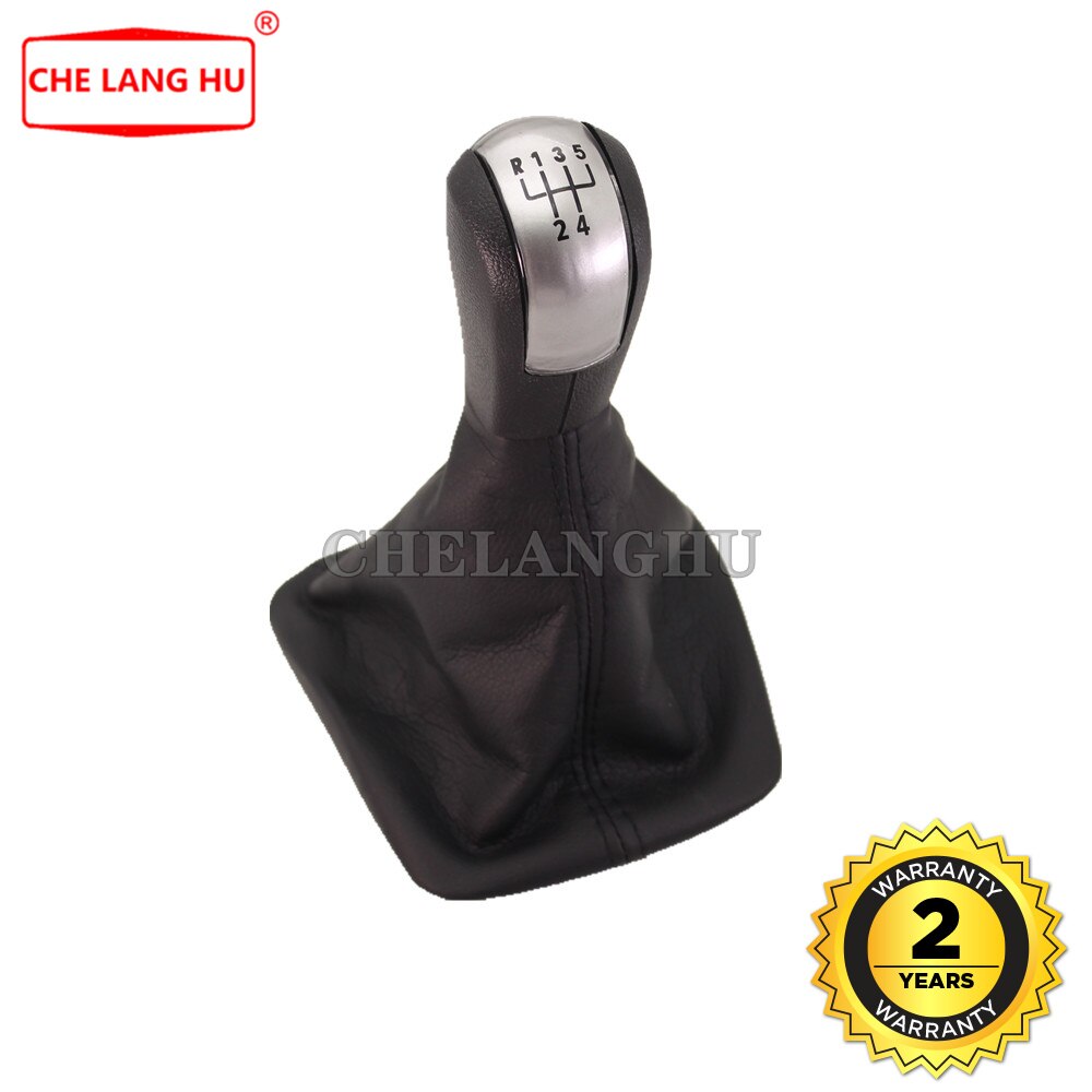 For Skoda Octavia A5 MK2 Sedan Combi 2004 2005 2006 2007 Car-styling 5 Speed Gear Stick shift knob Level leather Boot