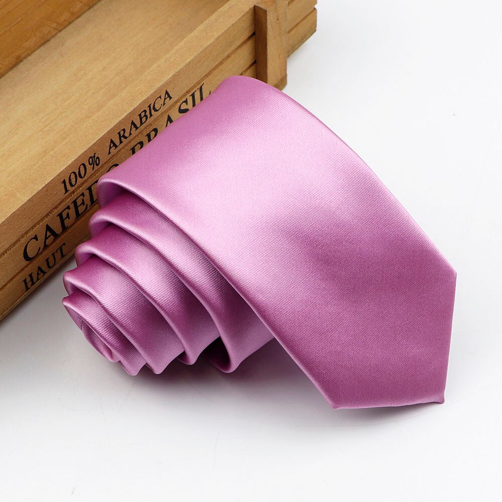 Cravate slim classique pour hommes, couleur unie, rouge, noir, bleu, pour bureau, fête de mariage: 9