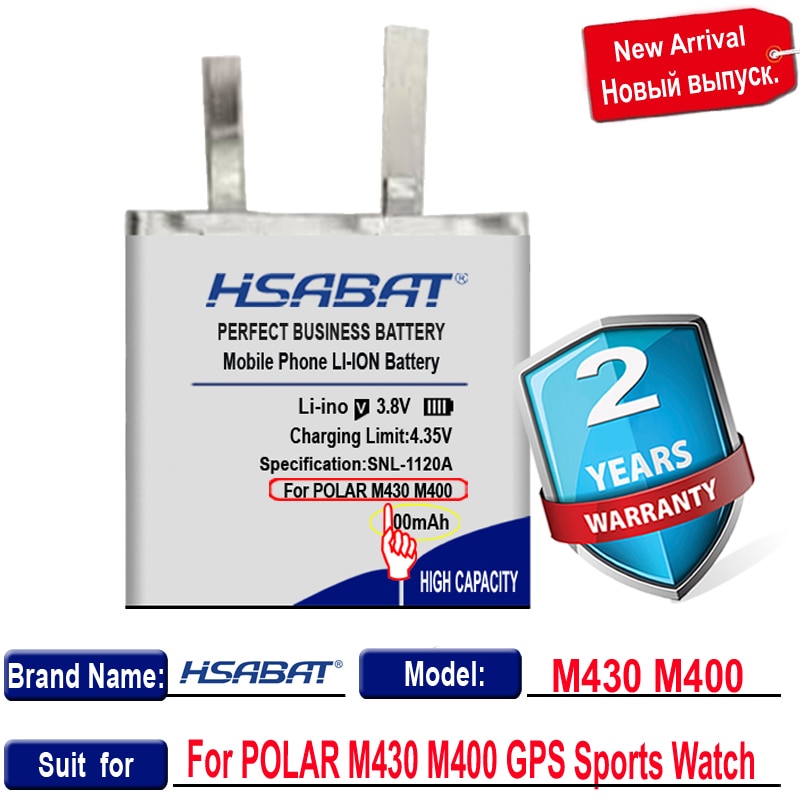 Batterie 100% mAh pour POLAR M430 M400 GPS, nouvelle 600, Batteries de sport + outils gratuits