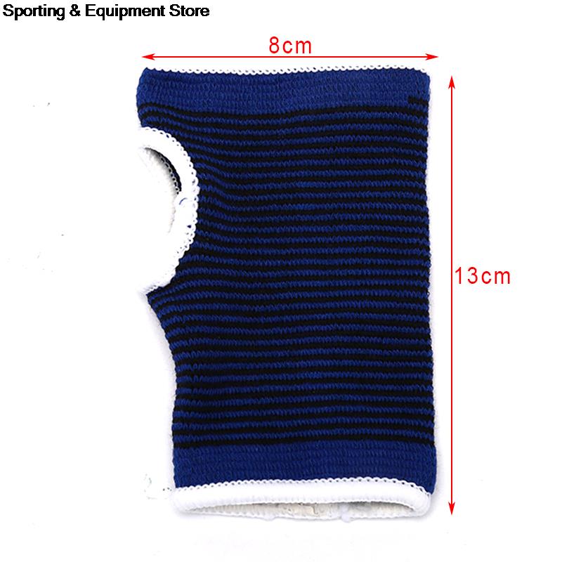 2 stk blå håndled håndstøtte handske elastisk bøjle ærme sports bandage gym wrap