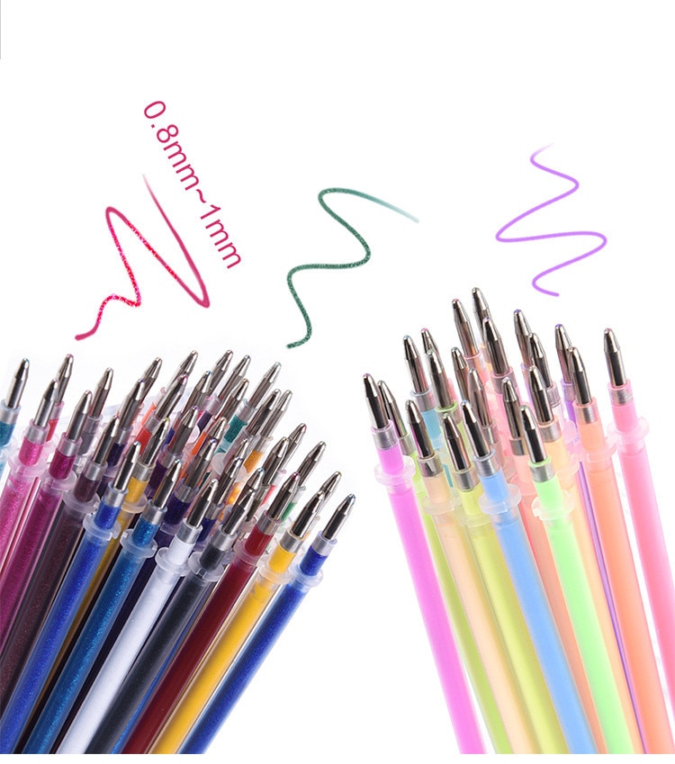 Kantoor School 24 Kleuren Vullingen Markers Kleurrijke Gel Pen Vervangen Supplies Handige Student Kantoor Gel Pen
