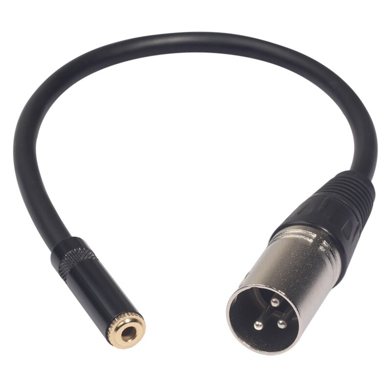 Yuemsh 3-Pin XLR Adapter – 90 Grad Winkel, Weiblich Auf Weiblich – 30 Cm, Alufolie & Doppelschirmung Für Studio & Live