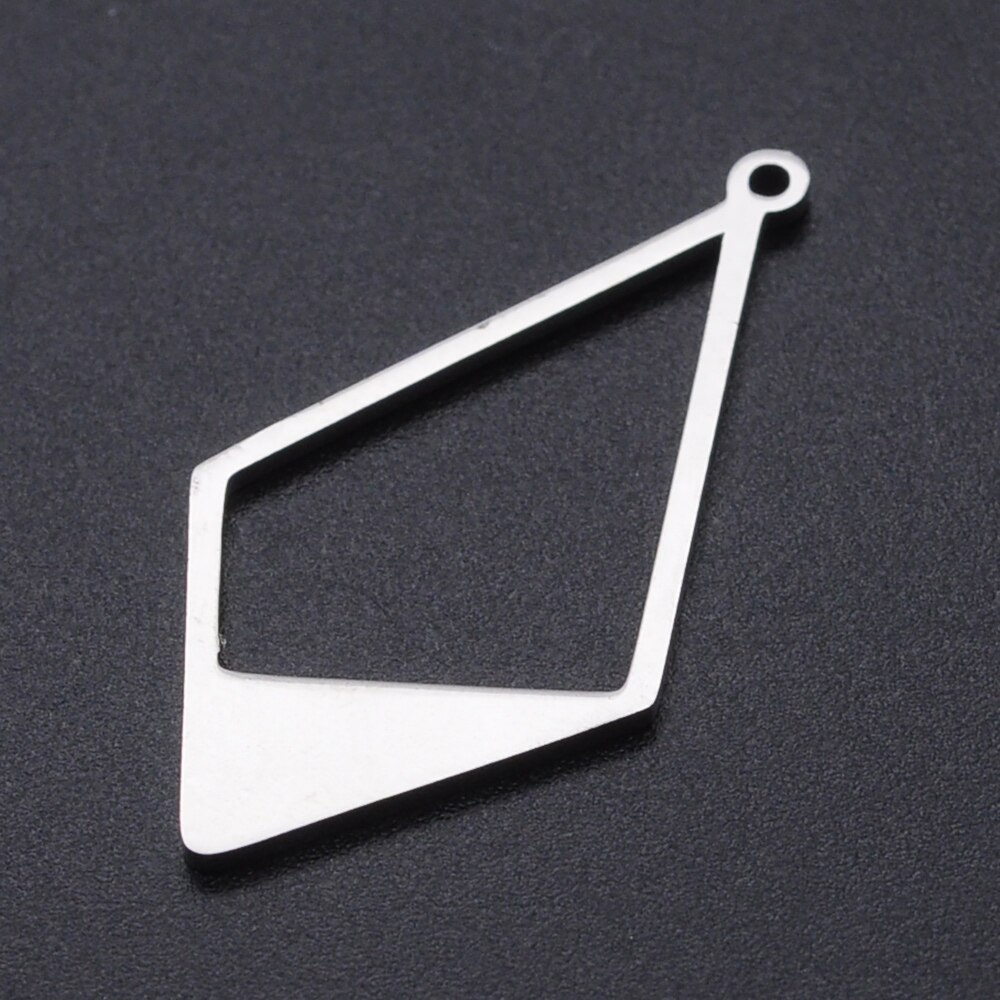 5pcs/lot 100% Stainless Steel Geometry Charms Pendants DIY Necklace Bracelet Making Charms Top